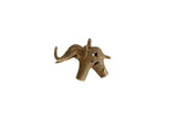 Vintage African bronze elephant pendant with a handmade coiled wire design.