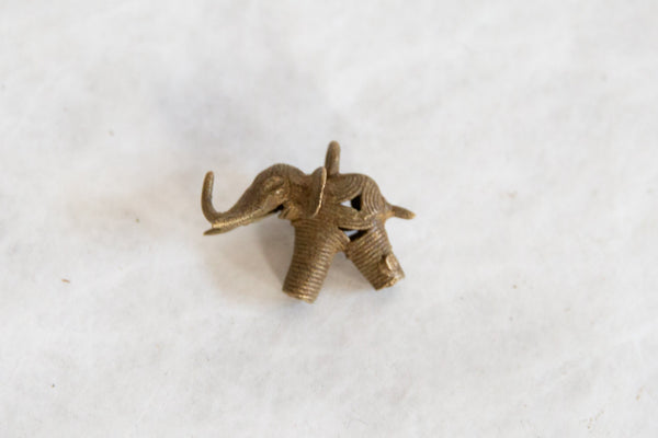 Vintage African Bronze Wire Design Elephant Pendant // ONH Item ab00804 Image 1