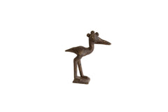 Vintage African Dark Bronze Crowned Stork // ONH Item ab00810