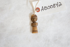 Vintage African Wooden Person Pendant // ONH Item ab00842 Image 1