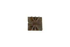 Vintage African Square Bronze Coin // ONH Item ab00857