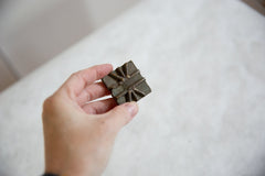 Vintage African Square Bronze Coin // ONH Item ab00857 Image 2