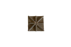 Vintage African Square Bronze Coin // ONH Item ab00858