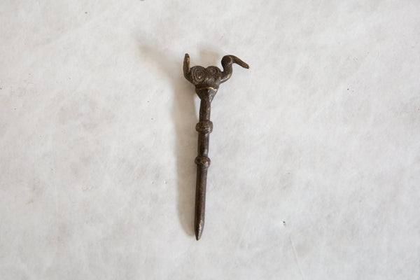Vintage African Bronze Bird Pin // ONH Item ab00866 Image 1