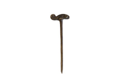 Vintage African Bronze Chameleon Pin // ONH Item ab00869