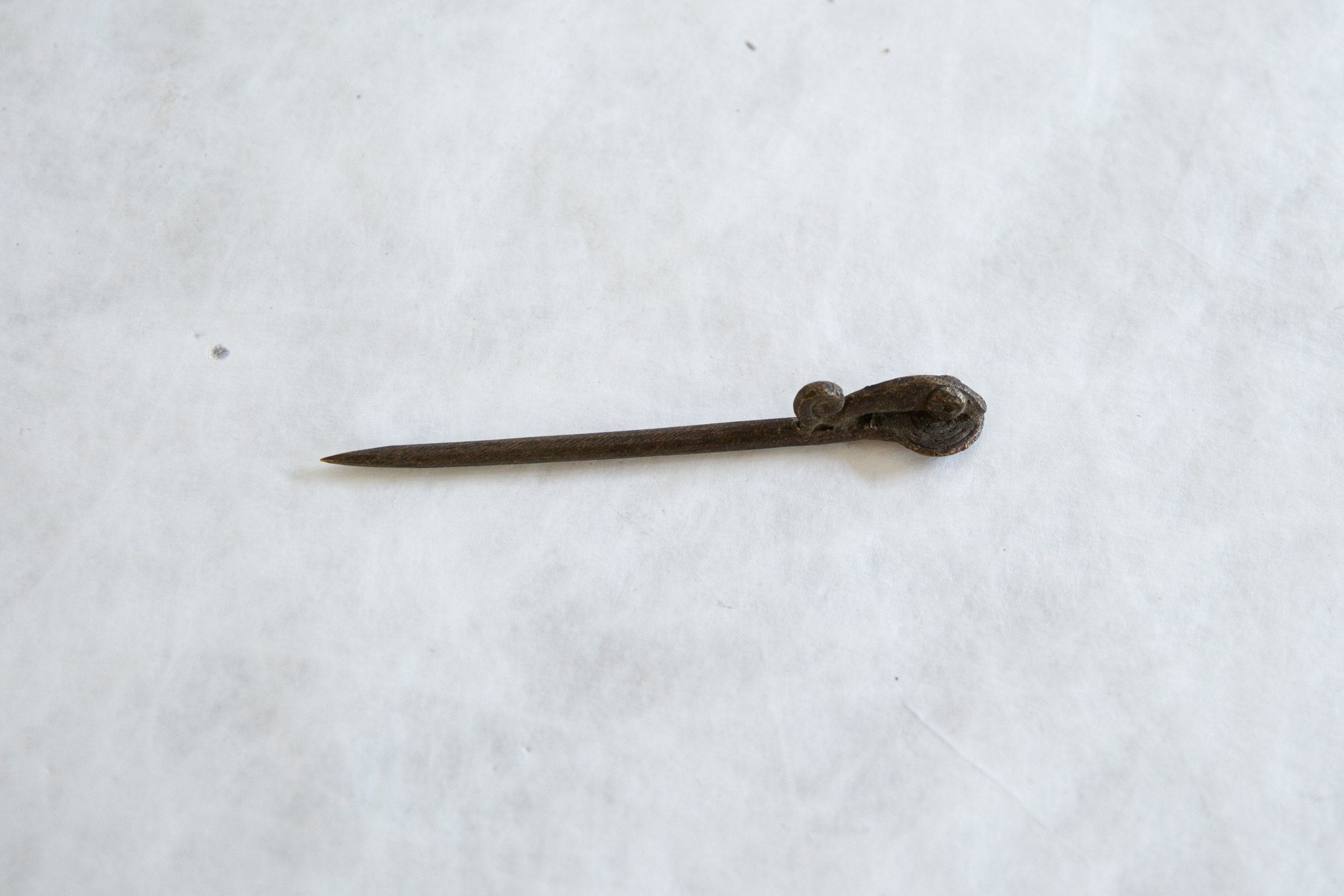 Vintage African Bronze Chameleon Pin // ONH Item ab00870 Image 1