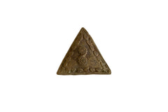 Vintage African Decorative Bronze Triangle // ONH Item ab00871