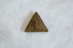 Vintage African Decorative Bronze Triangle // ONH Item ab00871 Image 1