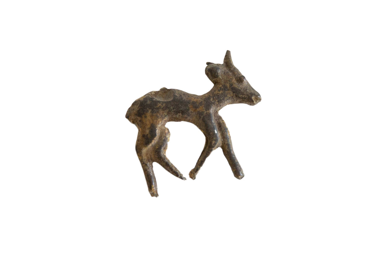 Vintage African Decorative Bronze Baby Antelope // ONH Item ab00873