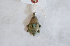 Vintage African Oxidized Bronze Mask Pendant // ONH Item ab00878 Image 1