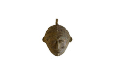 Vintage African Bronze Mask Pendant // ONH Item ab00887