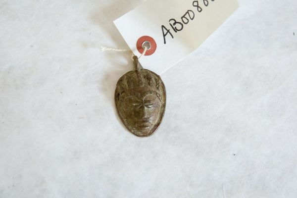 Vintage African Bronze Mask Pendant // ONH Item ab00888 Image 1