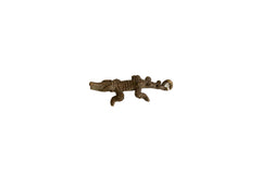 Vintage African Bronze Crocodile Pendant // ONH Item ab00894