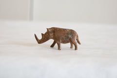 Vintage African Medium Copper Alloy Thin Nosed Rhino // ONH Item ab00896 Image 1