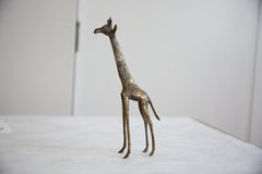 Vintage African Dark Bronze with Golden Streaks Giraffe // ONH Item ab00916 Image 1