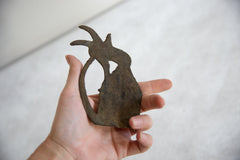 Vintage African Bronze Decorative Hut with Palm Tree // ONH Item ab00926 Image 3