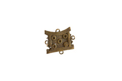 Vintage African Bronze Adjustable Shield Ring // ONH Item ab00931