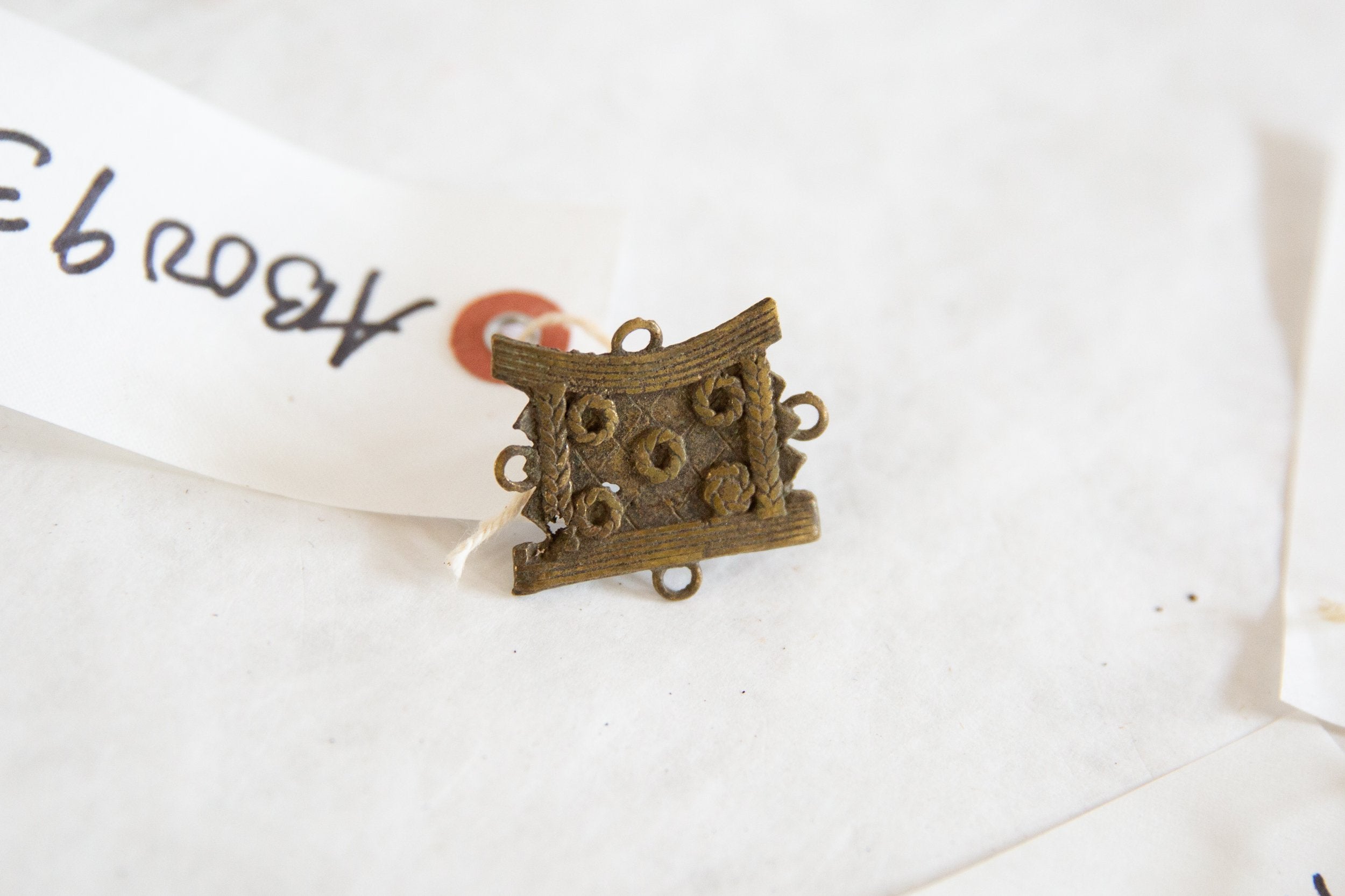 Vintage African Bronze Adjustable Shield Ring // ONH Item ab00931 Image 1