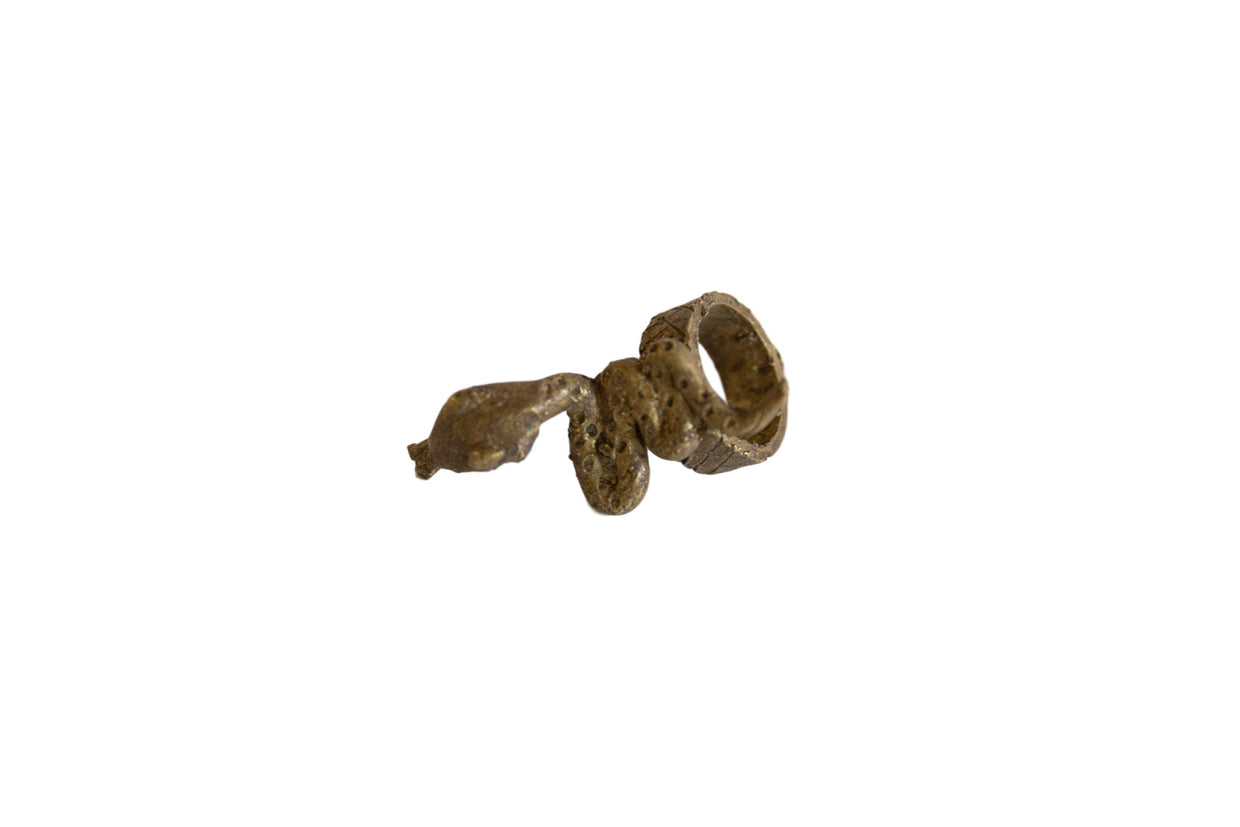 Vintage African Bronze Snake Ring // ONH Item ab00935