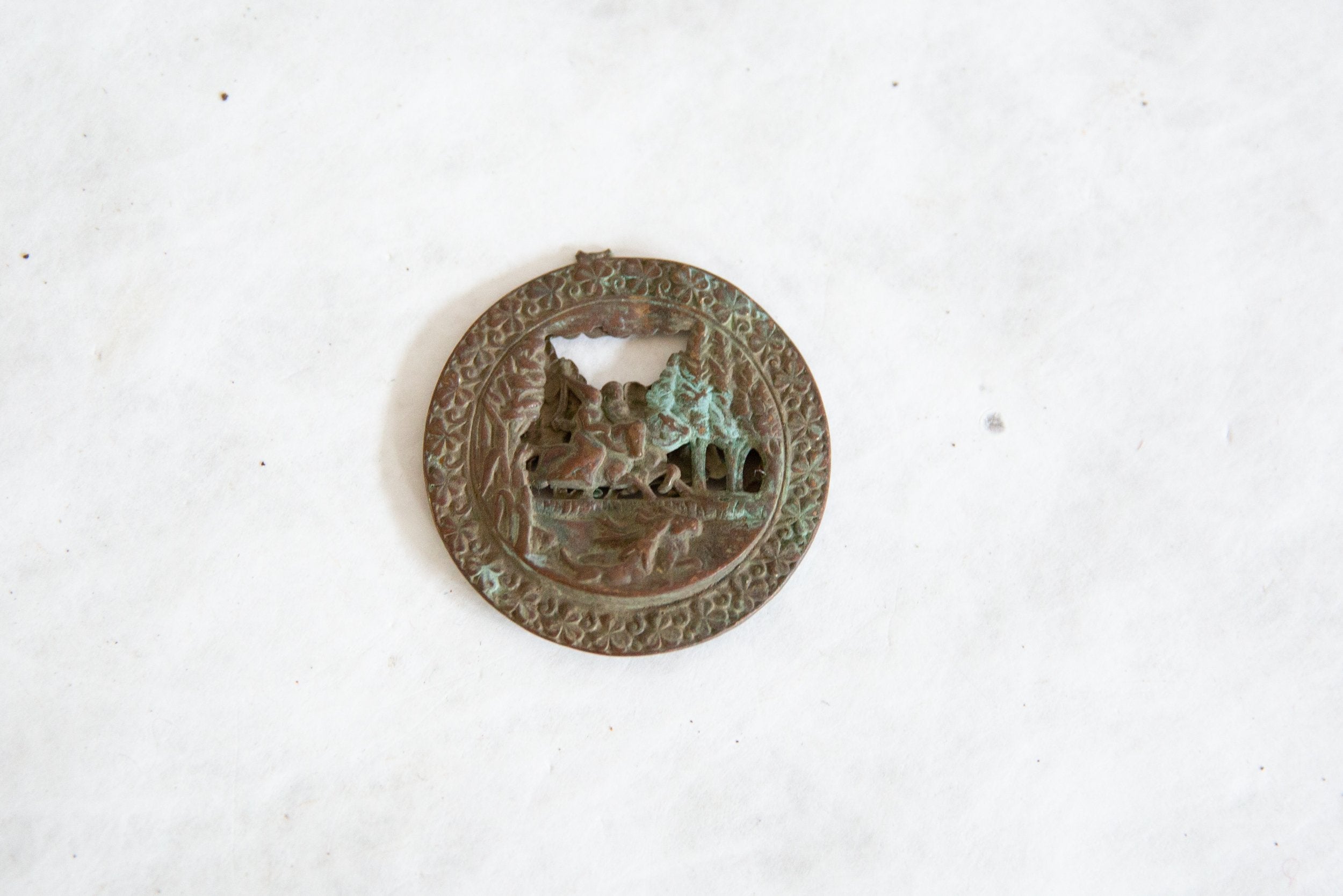 Vintage African Oxidized Bronze Decorative Object // ONH Item ab00939 Image 1