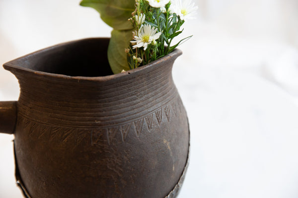 Vintage African Wooden Pitcher // ONH Item ab00949 Image 5
