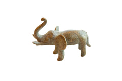 Vintage African Oxidized Bronze with Golden Patina Elephant with Trunk Up // ONH Item ab00958