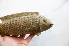 Vintage African Large Oxidized Bronze Fish // ONH Item ab00960 Image 4
