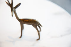 Vintage African Dark Bronze Turning Gazelle // ONH Item ab00965 Image 3
