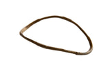 Antique African bronze artifact with a curved, handmade form and an aged patina.