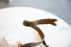 Vintage African Bronze Snake with Rider Arm Cuff // ONH Item ab00979 Image 2