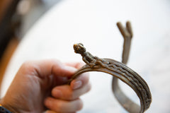 Vintage African Bronze Snake with Rider Arm Cuff // ONH Item ab00979 Image 4