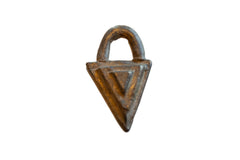 Vintage African Bronze Decorative Triangle // ONH Item ab00980