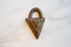 Vintage African Bronze Decorative Triangle // ONH Item ab00980 Image 1