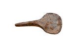 Vintage African iron utensil, handmade with rustic patina and unique weathered texture.