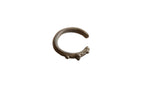 Collectible antique African bronze dragon cuff bracelet, handcrafted with dark patina.