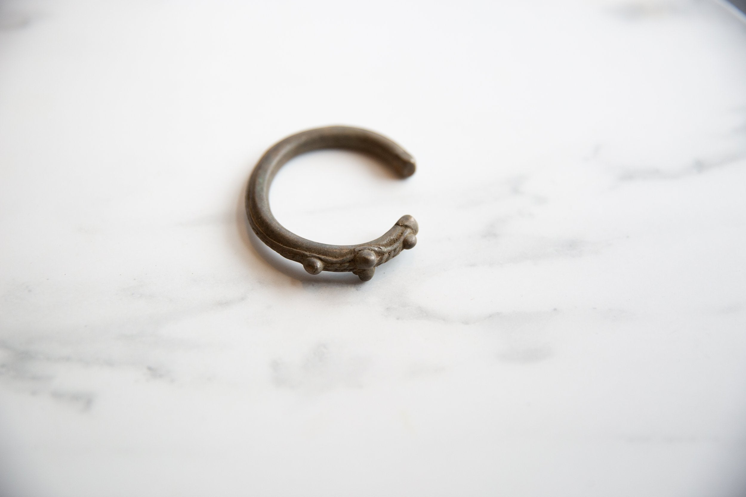 Vintage African Bronze Dragon Cuff Bracelet // ONH Item ab00987 Image 1