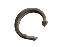 Vintage African Dark Bronze Snake Cuff Bracelet // ONH Item ab00990