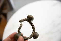 Vintage African Bronze Lobi Bell Twisted Design Cuff Bracelet // ONH Item ab01000 Image 3