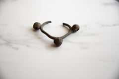 Vintage African Bronze Alloy Lobi Bell Cuff Bracelet // ONH Item ab01001 Image 2