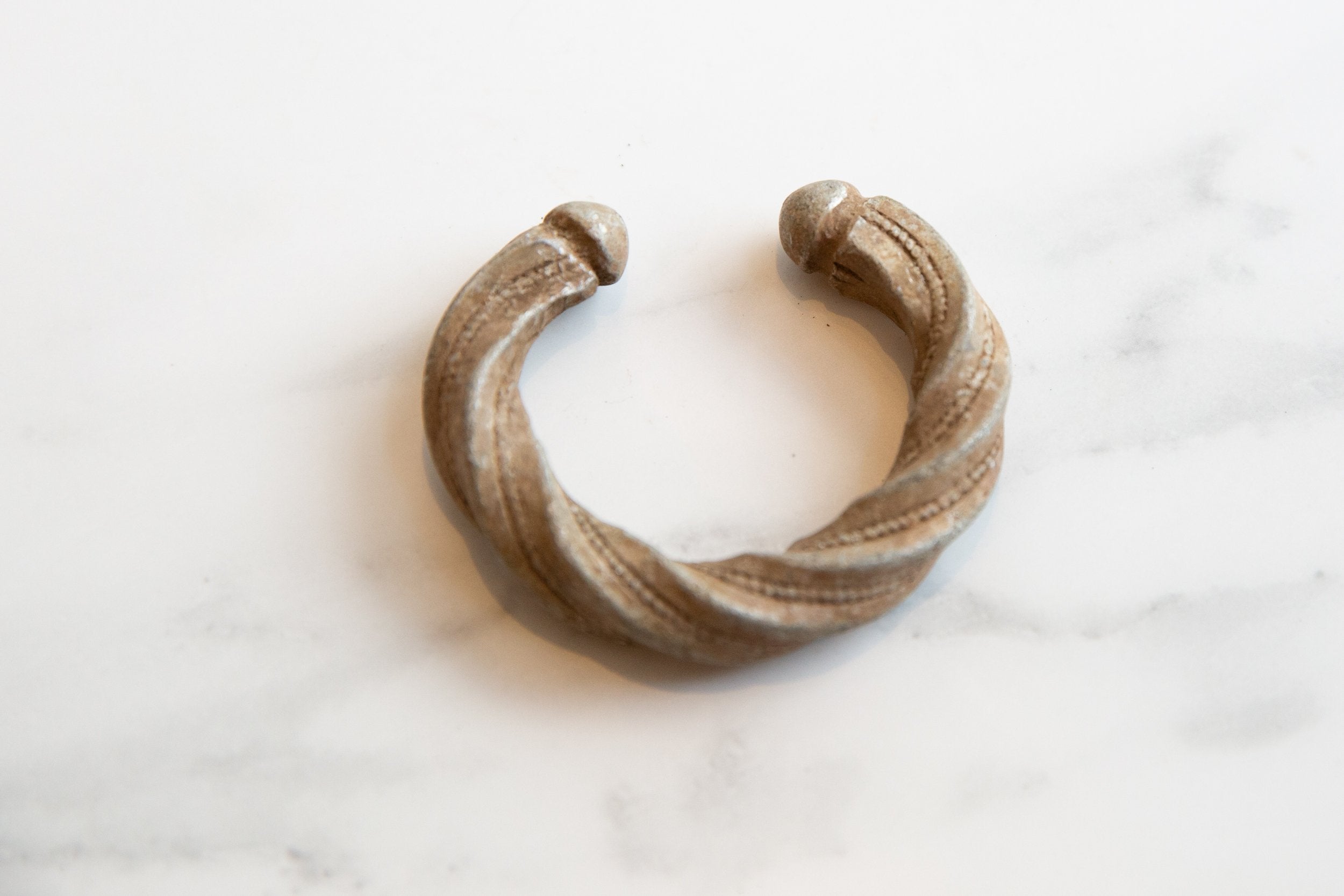 Vintage African Aluminum Twisted Design Cuff Bracelet // ONH Item ab01004 Image 1