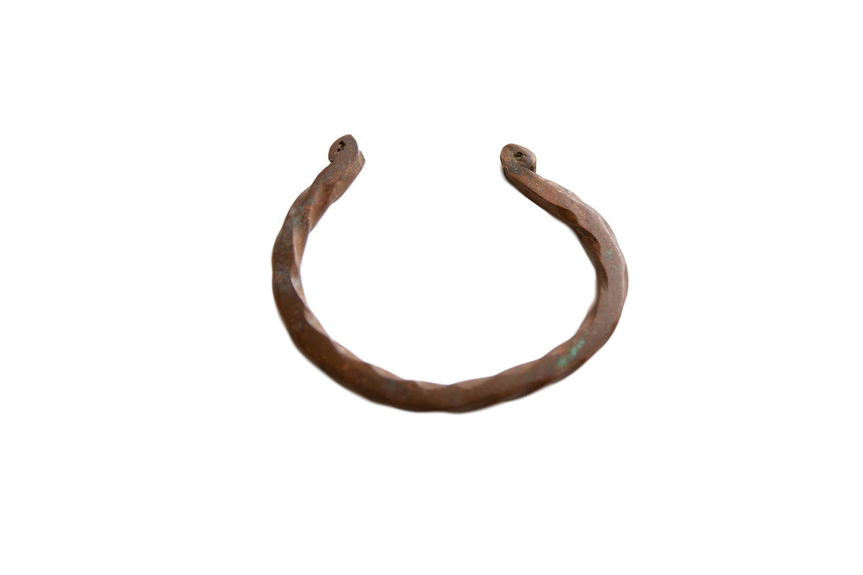 Vintage African Copper Twisted Design Cuff Bracelet // ONH Item ab01007