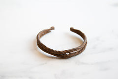 Vintage African Iron Double Banded Twisted Design Cuff Bracelet // ONH Item ab01008 Image 1