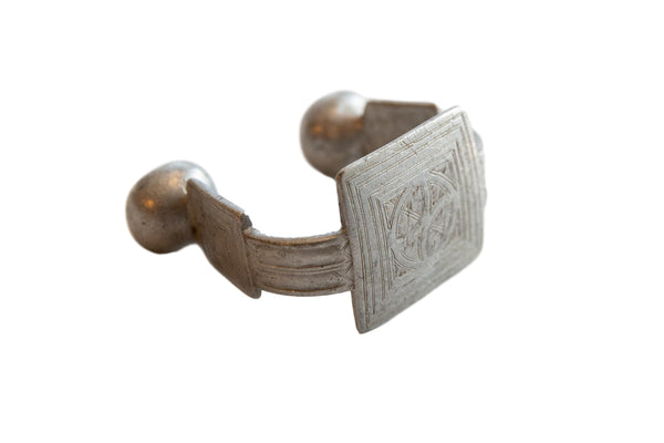 Vintage African Large Aluminum Geometric Cuff Bracelet // ONH Item ab01013