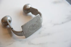 Vintage African Large Aluminum Geometric Cuff Bracelet // ONH Item ab01013 Image 1