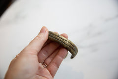 Vintage African Oxidized Bronze Alloy Stripe Design Cuff Bracelet // ONH Item ab01020 Image 5