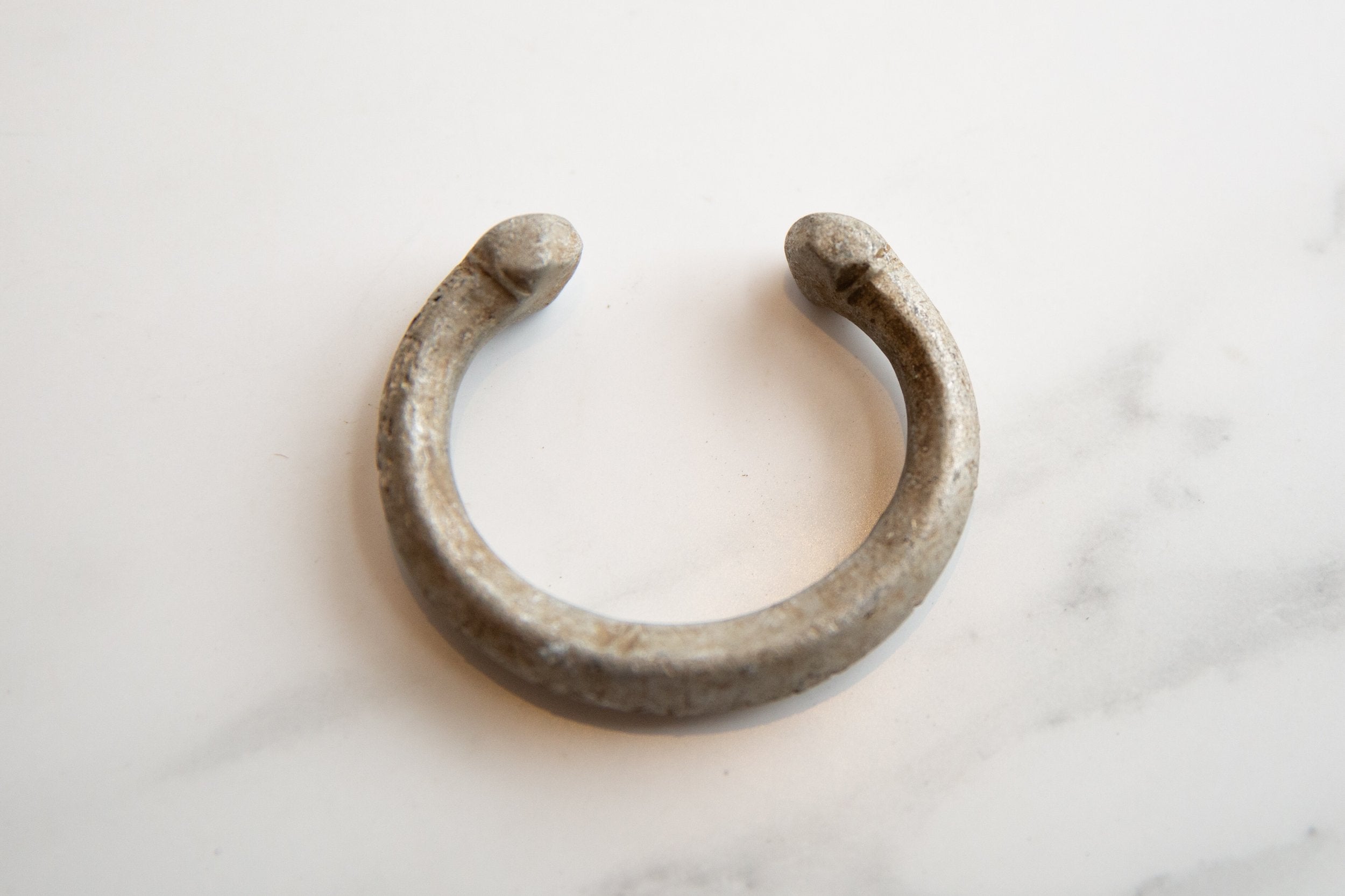 Vintage African Aluminum Snake Cuff Bracelet // ONH Item ab01026 Image 1