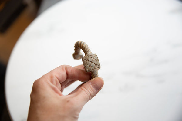 Vintage African Aluminum Twisted Design with Geometric Detailing Cuff Bracelet // ONH Item ab01027 Image 6