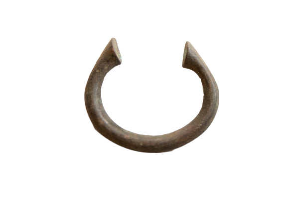 Vintage African Bronze Alloy Manilla Cuff Bracelet // ONH Item ab01041