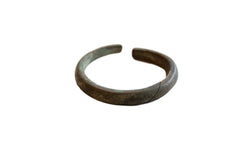 Vintage African Oxidized Copper and Bronze Barber Pole Design Bracelet // ONH Item ab01045