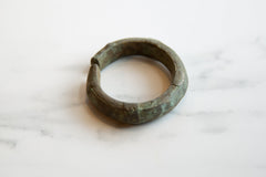 Vintage African Oxidized Bronze Cuff Bracelet // ONH Item ab01052 Image 1